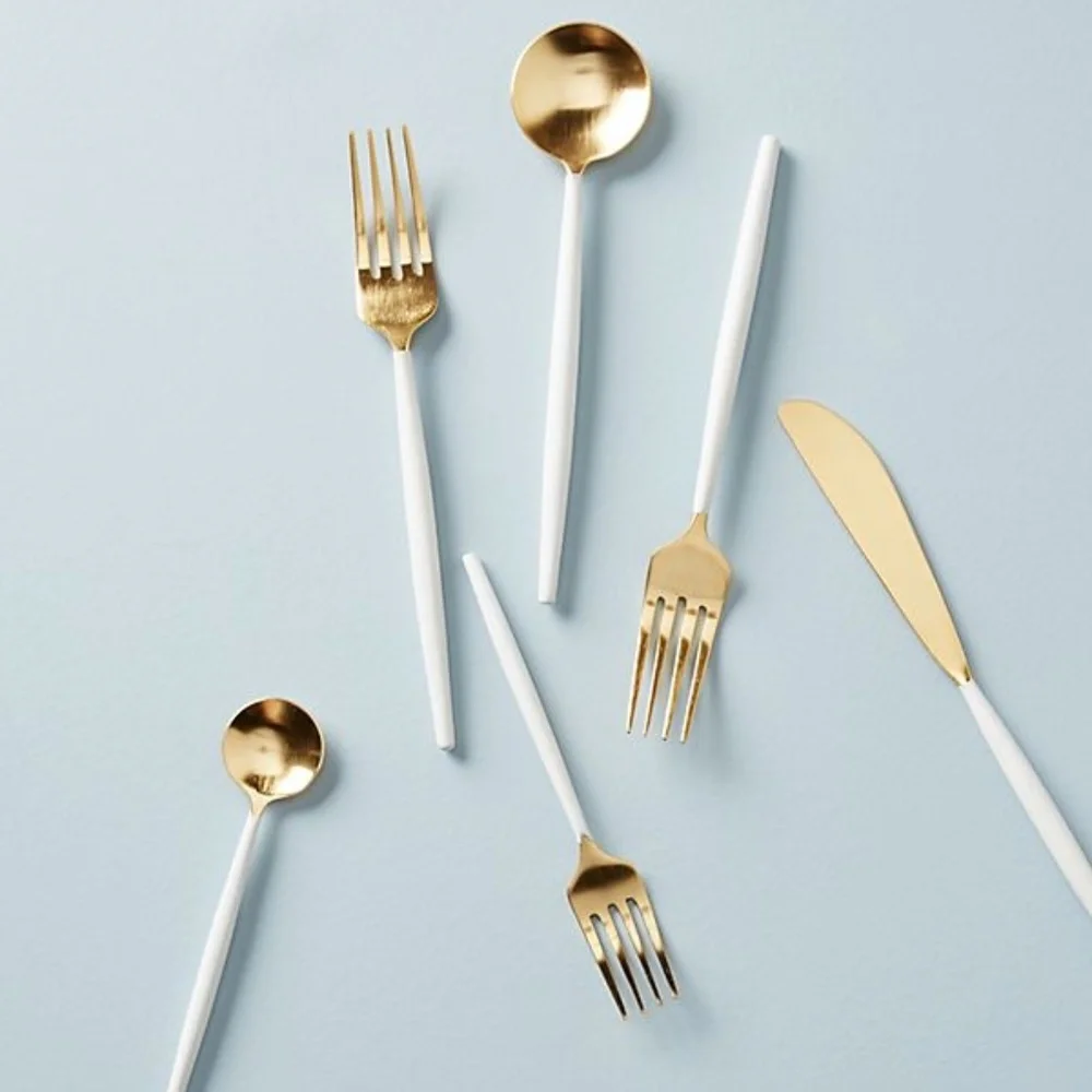 New Anthropologie Cloud-Dipped Flatware 5 piece
